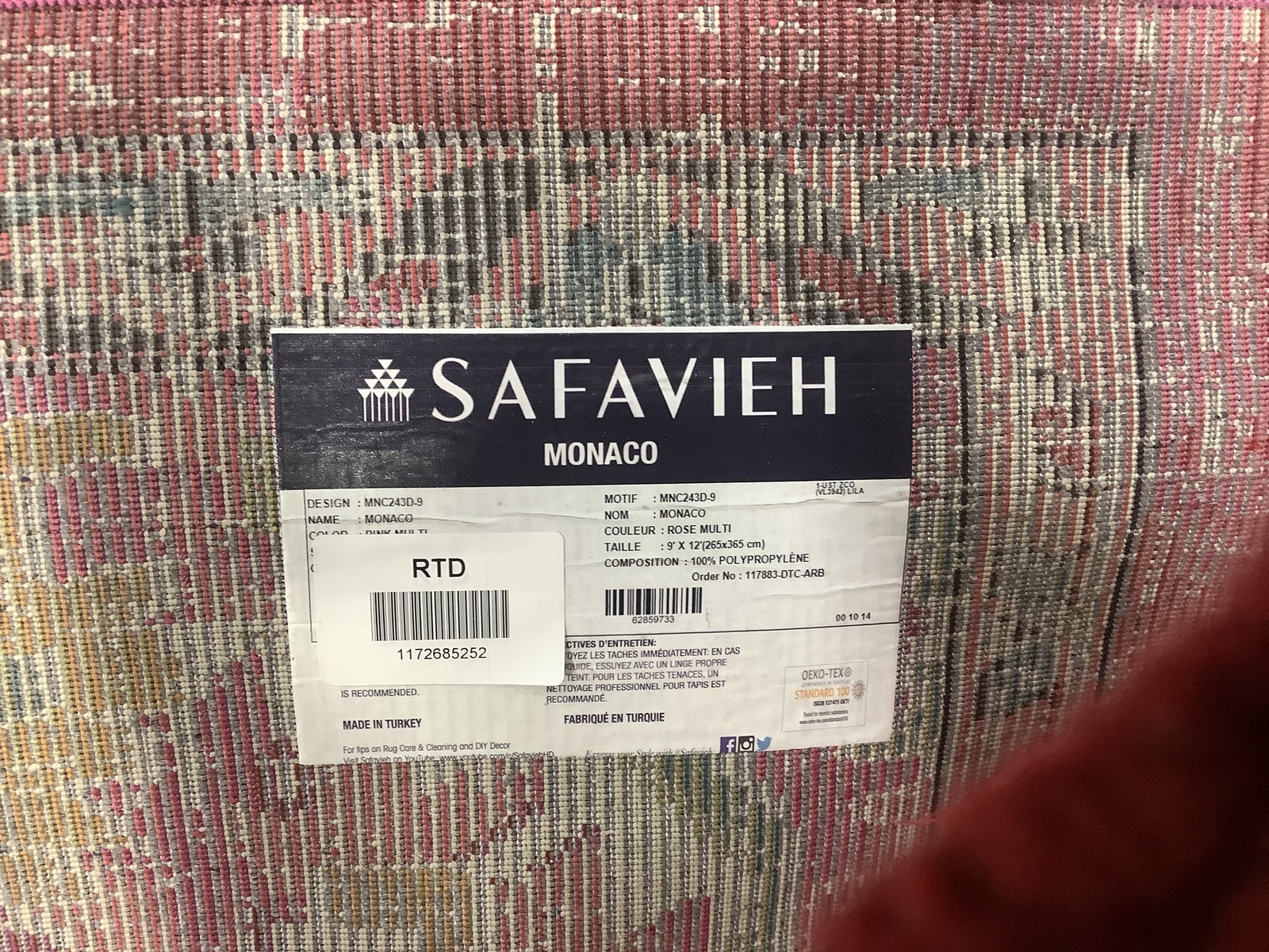 PINK / MULTI 9'-0" x 12'-0" Flaw in Rug, Reduced Price 1172685252 MNC243D-9 gallery