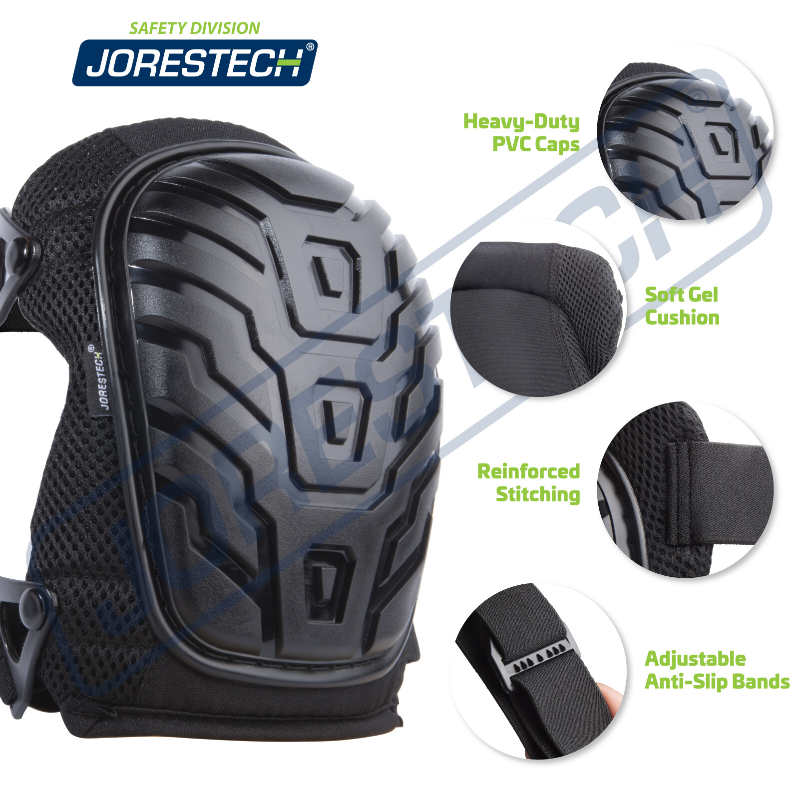 Construction Gel Knee Pads Safety Leg Protectors Work Comfort Pair by JORESTECH gallery