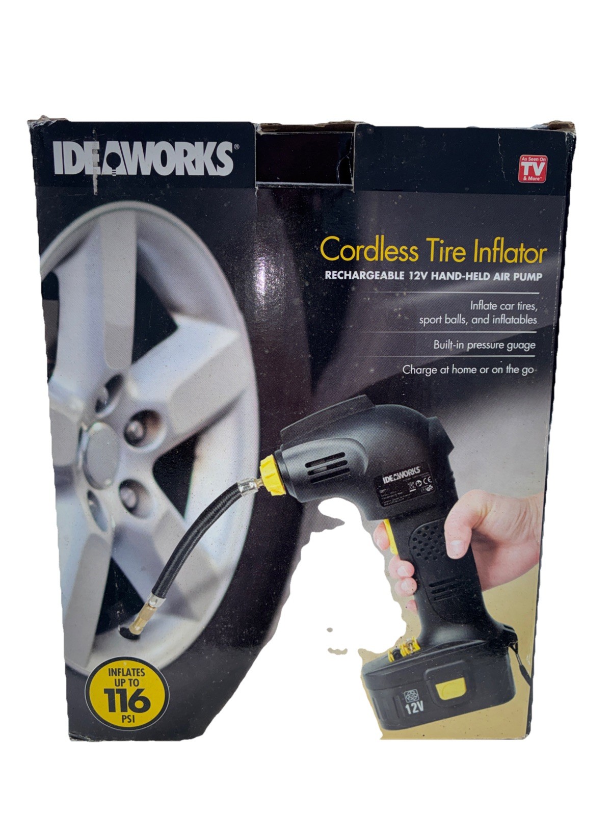 Ideaworks Cordless Tire Inflator JB7607 Air Compressor 12v Handheld Air Pump gallery