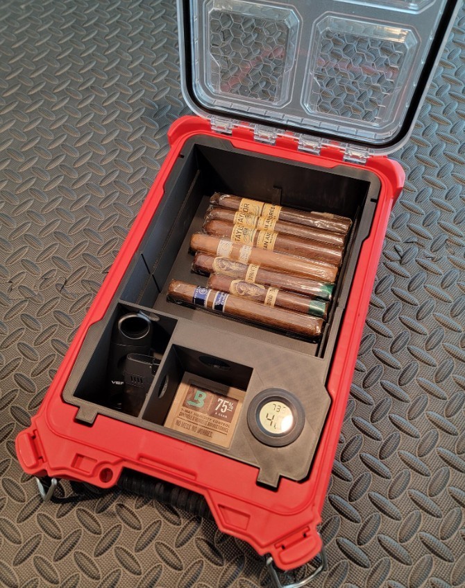 Cigar Humidor Insert With Included Hydrometer For Milwaukee 48-22-8435 gallery