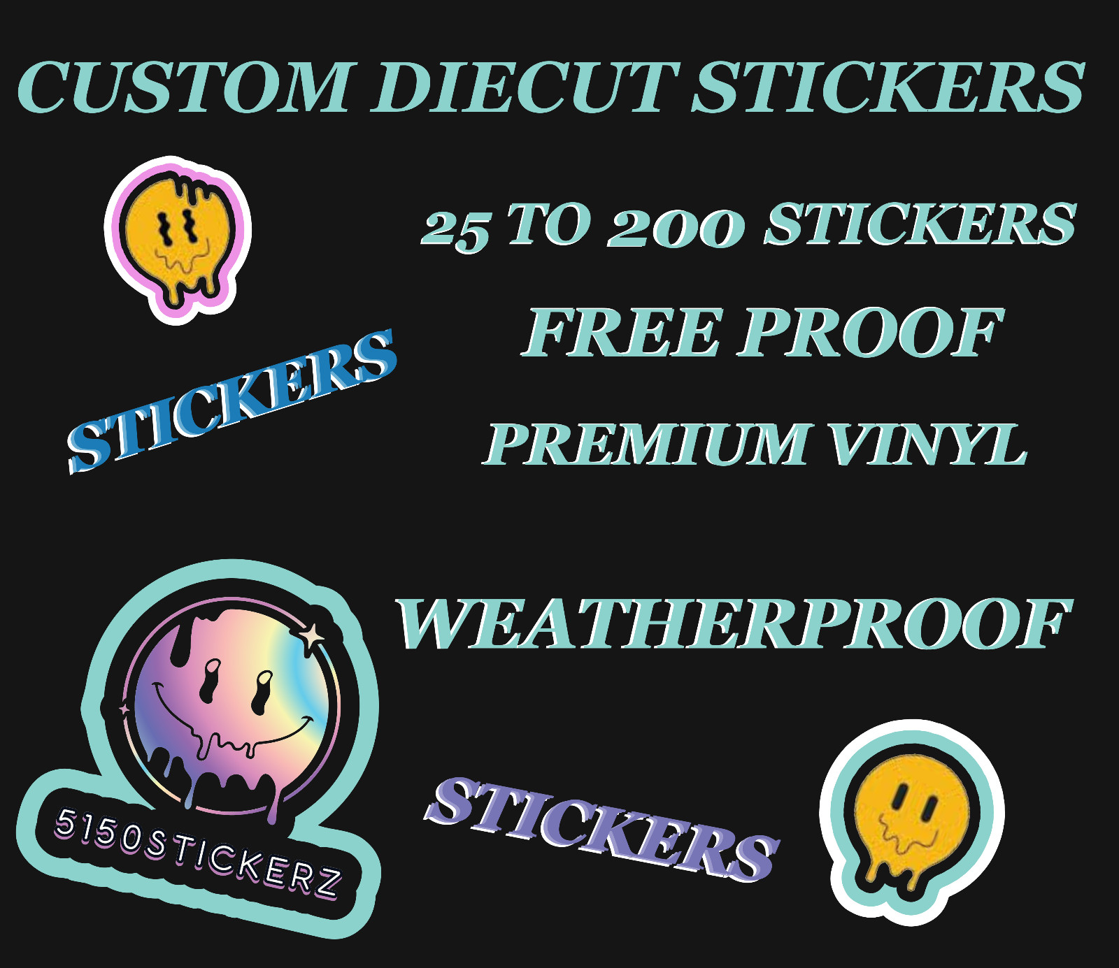 Custom Vinyl Stickers / Die Cut Stickers / Logo Stickers / Free Proof gallery