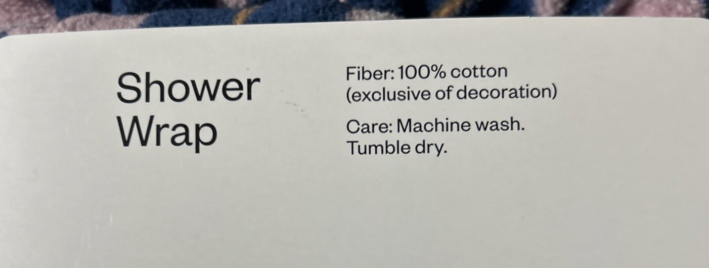 Room Essentials Shower Wrap Bath Wrap Terry Cloth Cotton Soft gallery