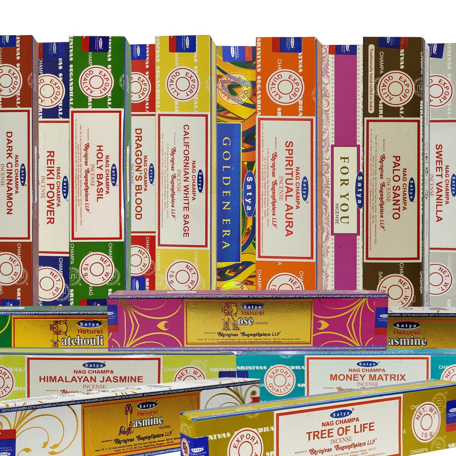 Satya Nag Champa Incense Sticks Assorted-Mixed 12 x 15 gram, (180 Grams Total) gallery