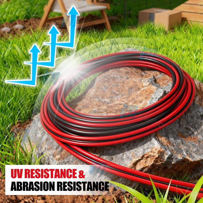 100ft Solar Panel Extension Cable 10AWG 6mm² Tinned Copper PV Cable Solar Wire gallery