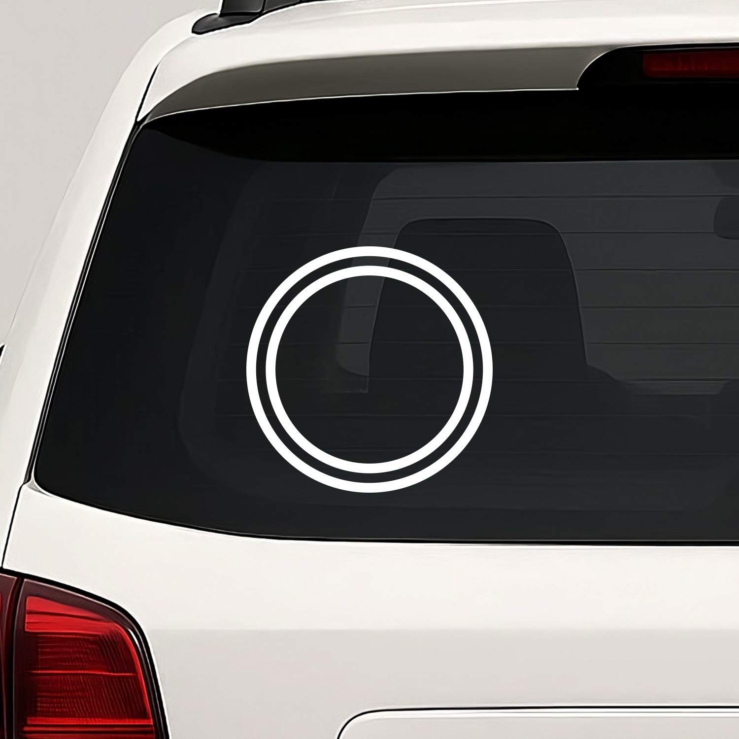 Circle Outline Vinyl Die Cut Decal Sticker - Round Shape Ring Hoop Loop Double gallery