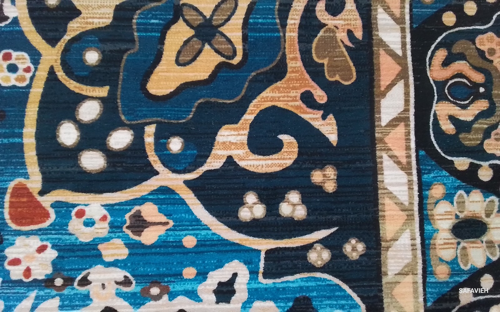 BLUE / BLACK 7'-9" x 10'-0" Back Stain Rug, Reduced Price 1172796987 RIV155M-8 gallery
