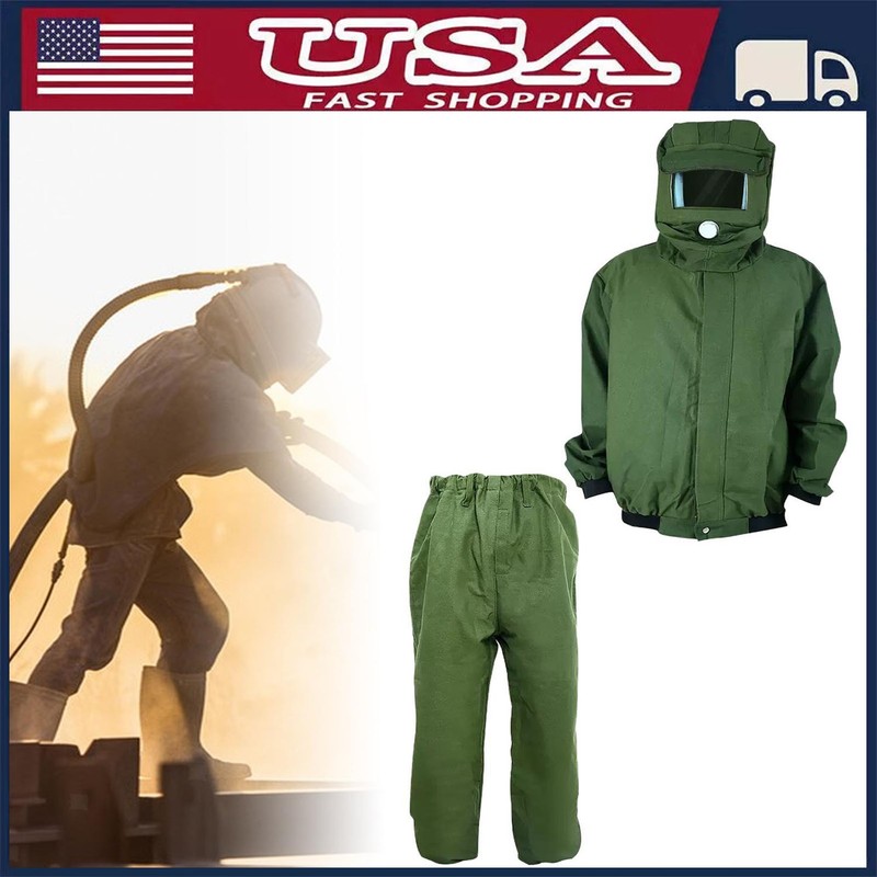 Sand Blasting Suit Protective Hood Splash Work Protection Protective Mask US gallery