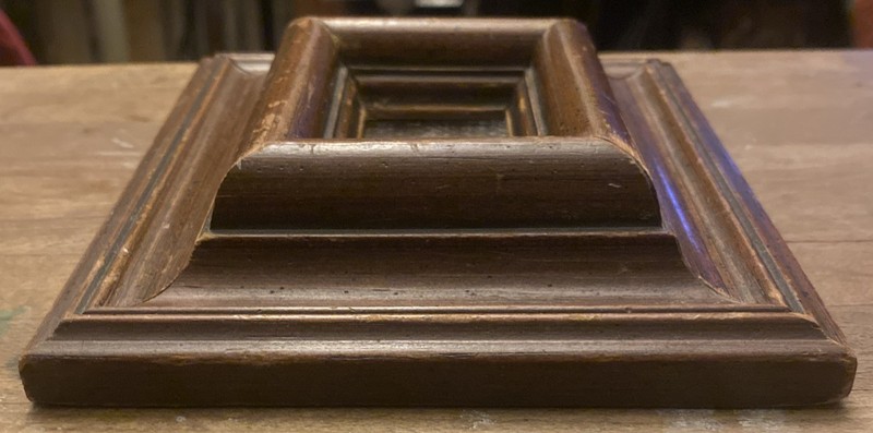 VTG Small Rectangular Wood Frame 5.25” X 6” X 1.25” Mirror 2” X 2.75” gallery