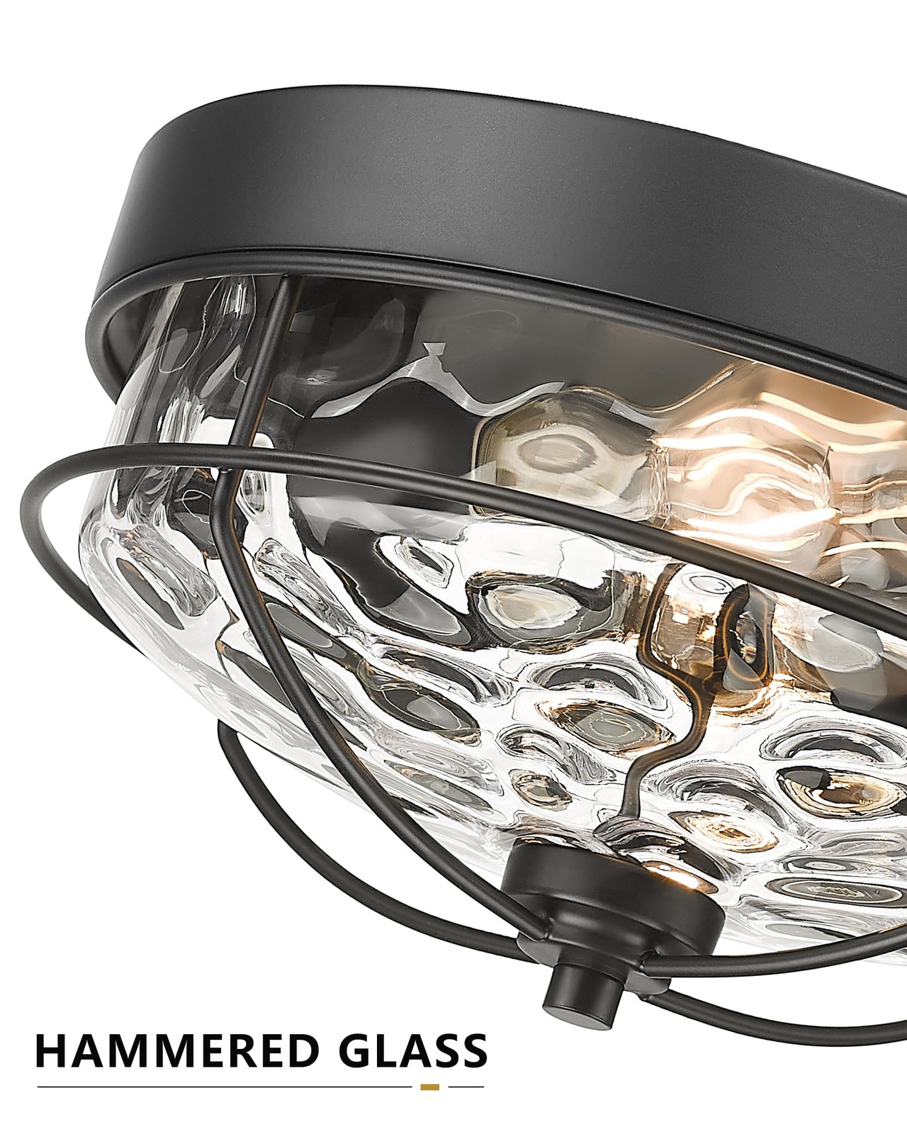 Hwh Investment Black Flush Mount Ceiling Light Hwh 12 Inch 2-Light Farmhouse gallery