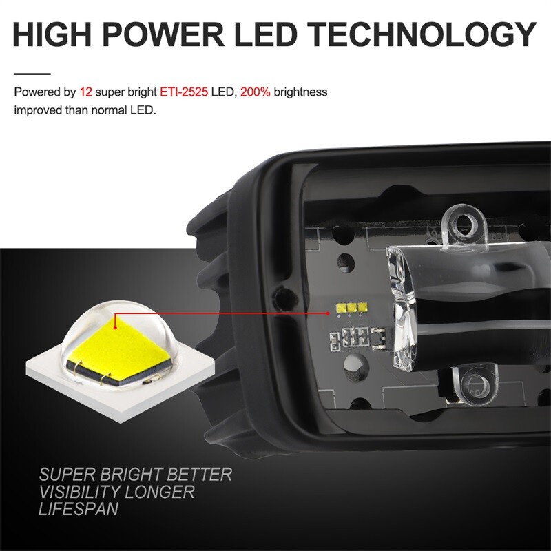 2X 6inch Yellow LED Work Light Bar Spot Pods Fog Lamp Offroad Driving Truck SUV gallery