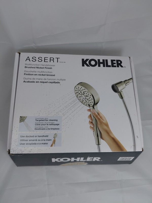Kohler Assert Multifunction Handheld Shower Head Brushed Nickel Magnetic Dock gallery