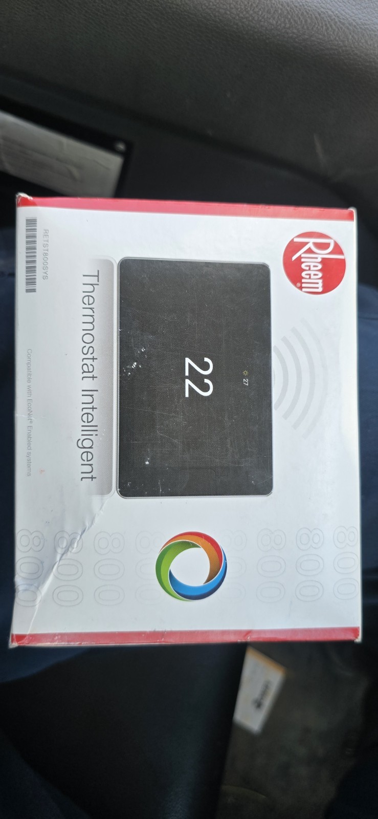 Rheem RETST800SYS Smart Thermostat, Alexa Compatible, App Control, Black NOB gallery