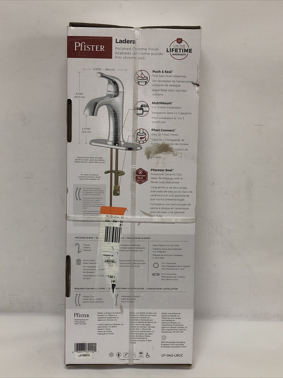 Pfister LF-042-LRCC Ladera Bathroom Lavatory Faucet Polished Chrome gallery