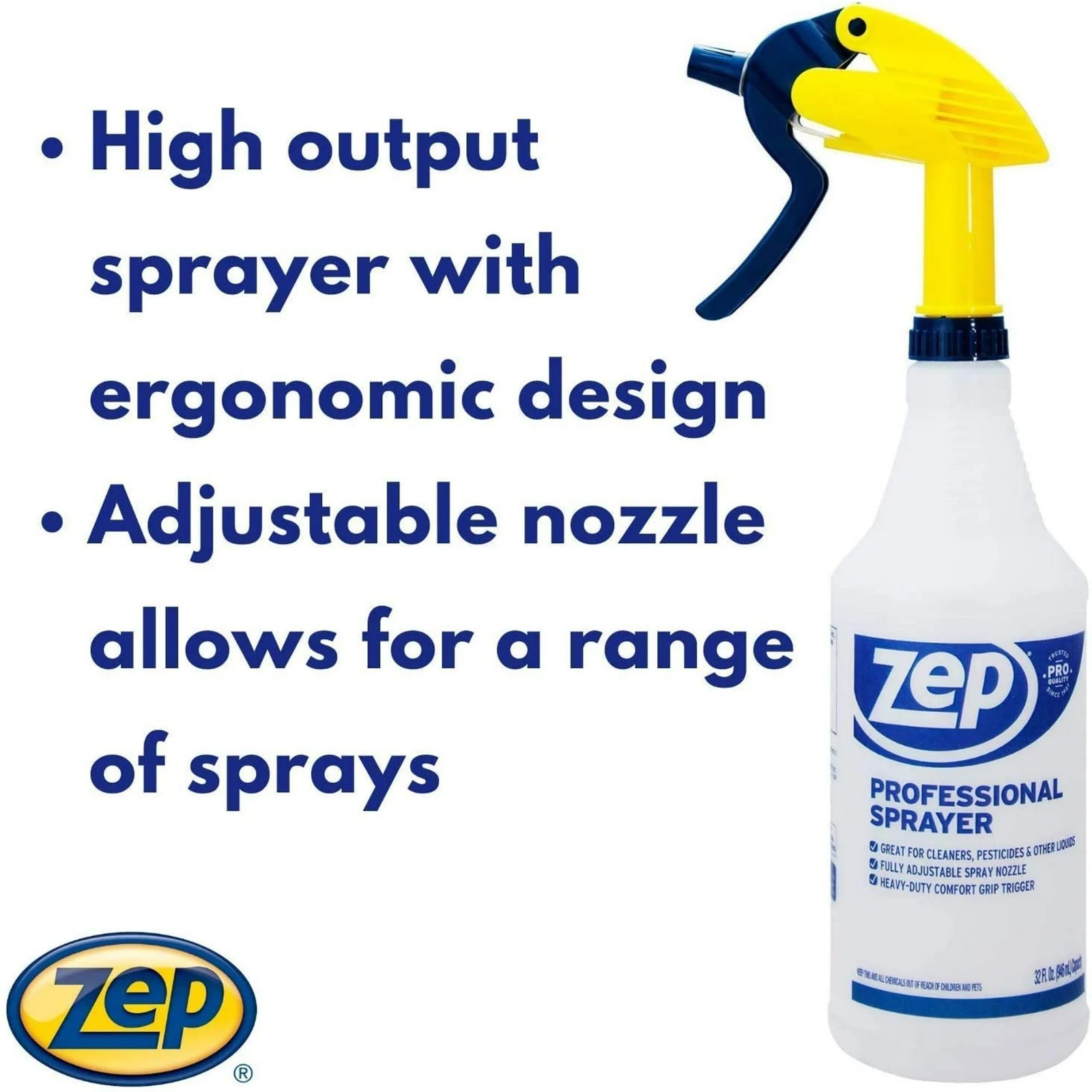 (3 pack) Zep Professional Plastic Spray Bottle, 32 oz gallery