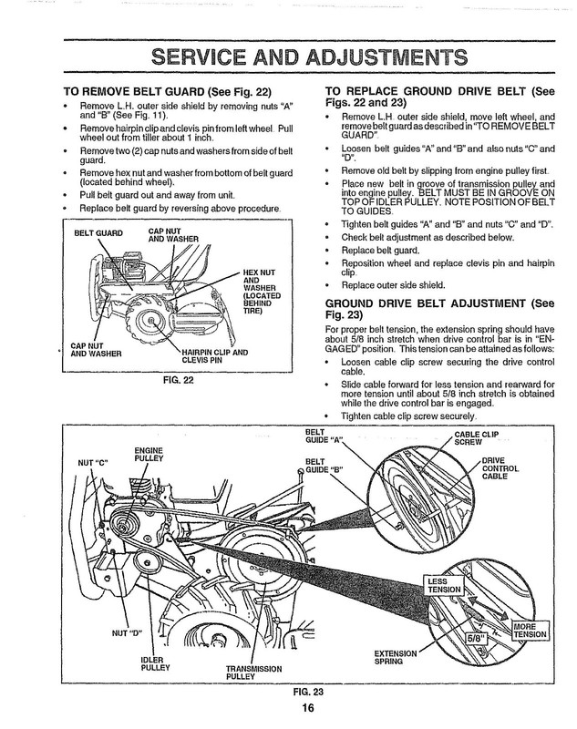 Tiller Operator Instruction Manual Fits Craftsman 5HP 17 inch 917.299850 gallery