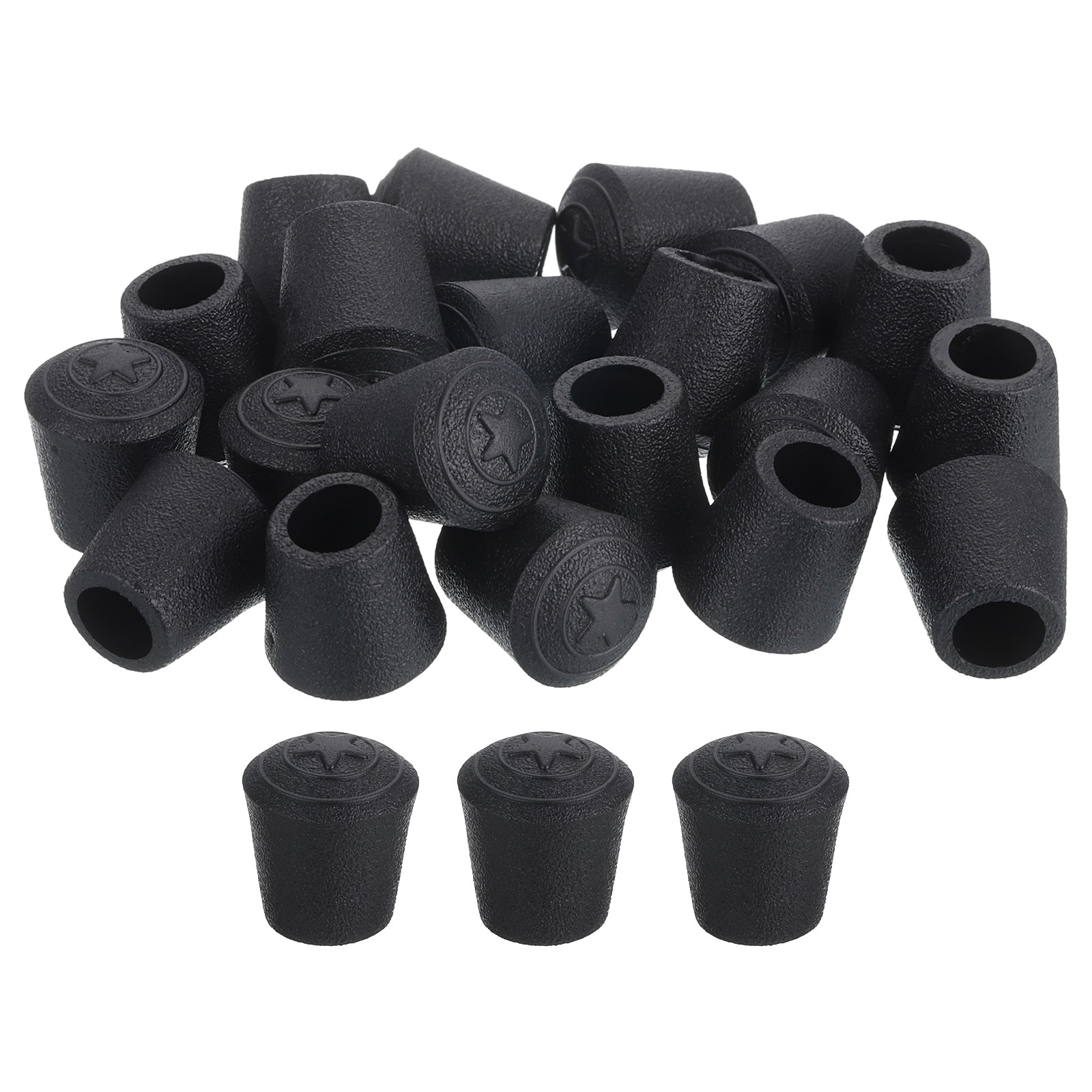 20 Set Chair Leg Tips Caps 3/8" Non-Slip Feet End Caps Cover Arc Chair Leg Black gallery