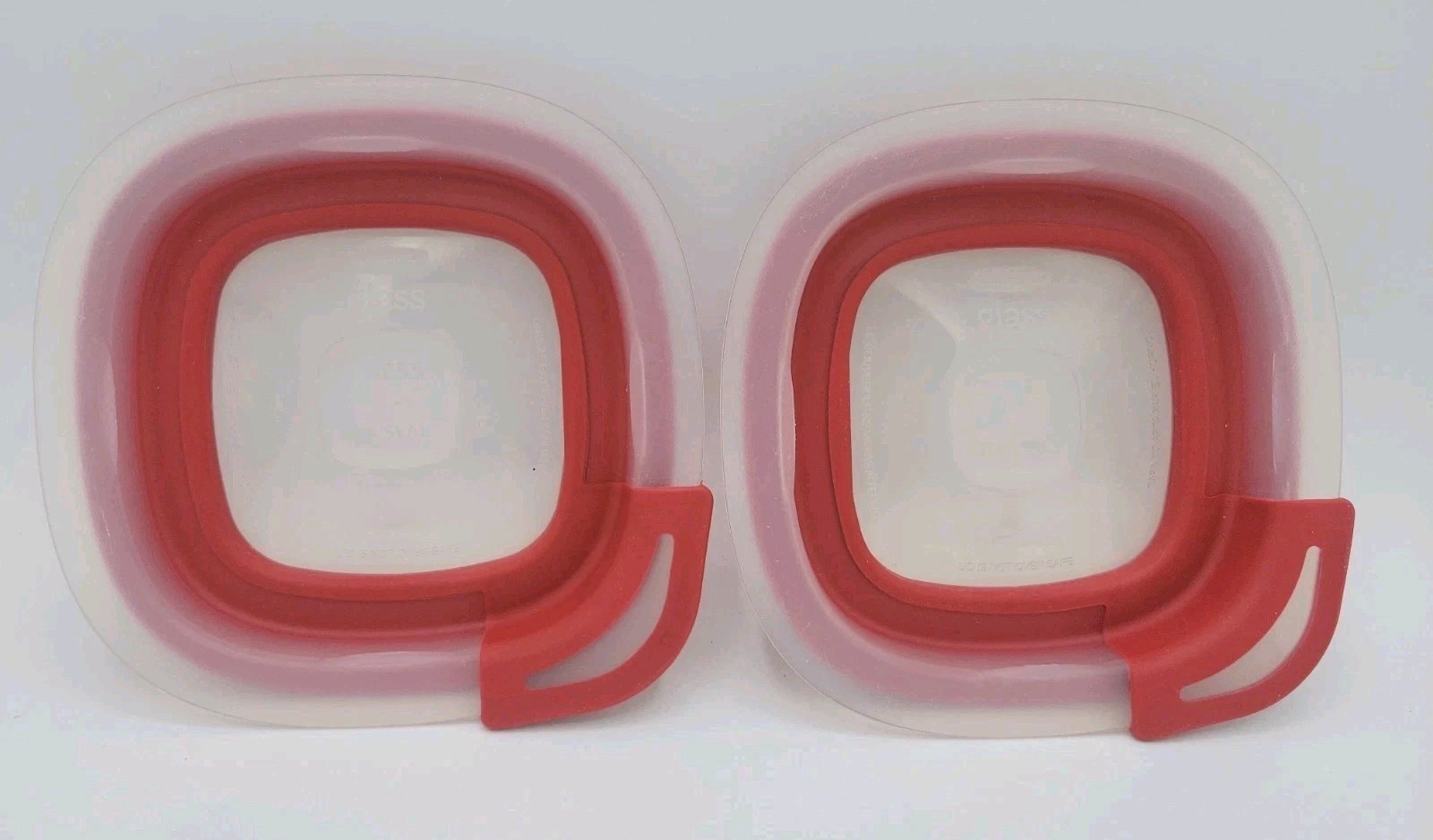2 Rubbermaid Glass Replacement LIDS ONLY Small 4.5in 1Q68 Easy Find USA Made gallery