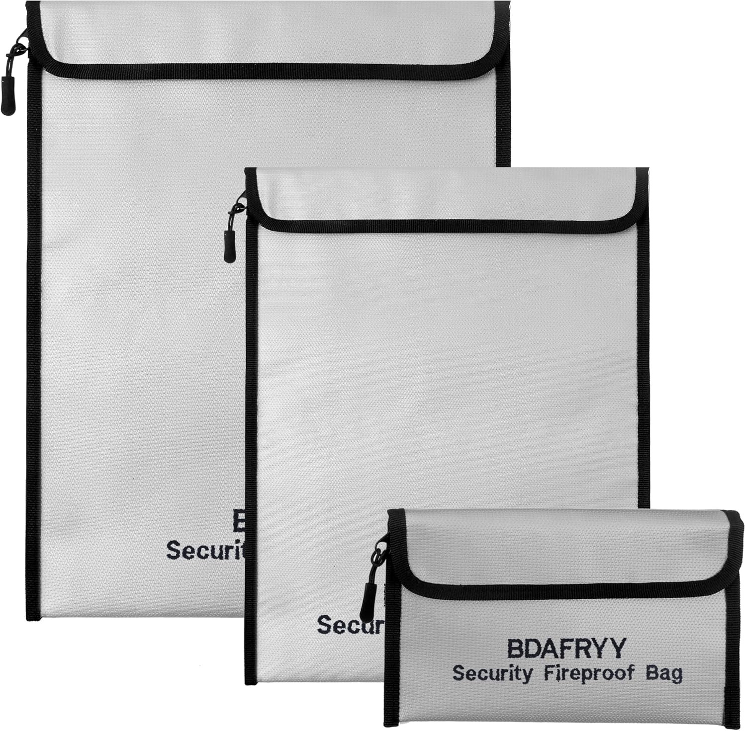 3 Pcs Fireproof Waterproof Money Important Document Bag(2000?),Fire Proof Bag fo gallery
