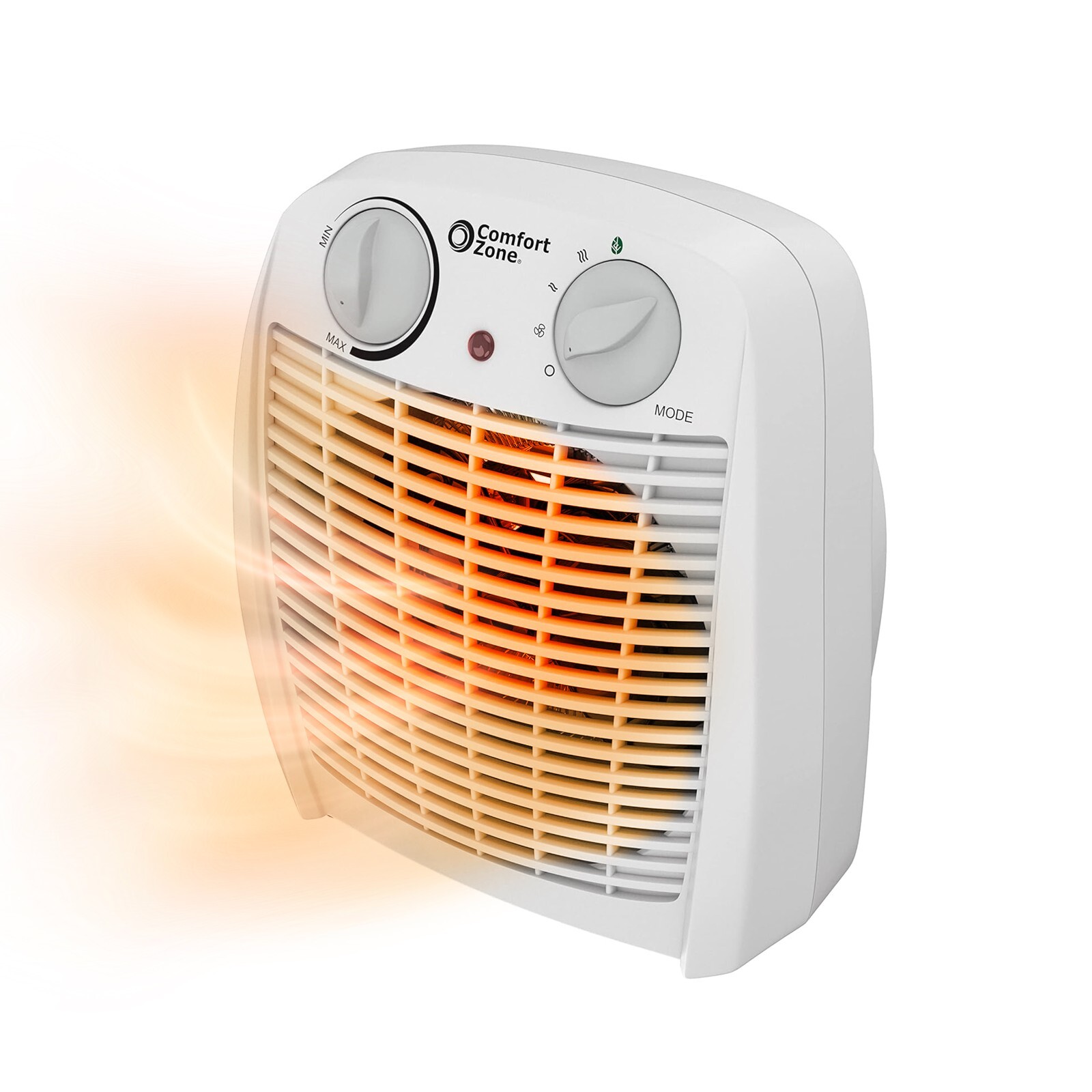 Comfort Zone Portable Fan-Forced Indoor Space Heater with Tip-Over Switch, White gallery