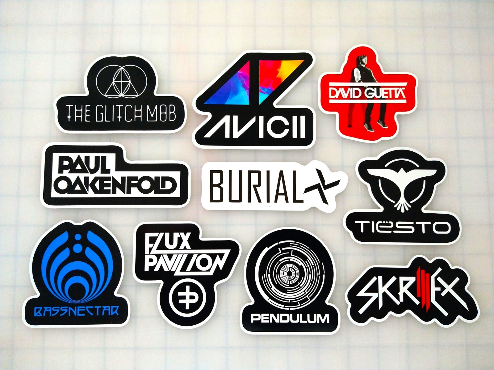Electronic Dance Indie Vinyl Sticker Lot (10 Pack) SET 3 rave edm dnb edc pop gallery