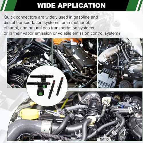 Fuel Line Quick Connect 2 Sets T-Type Single Connector SAE 7.89mm to ID 6mm gallery