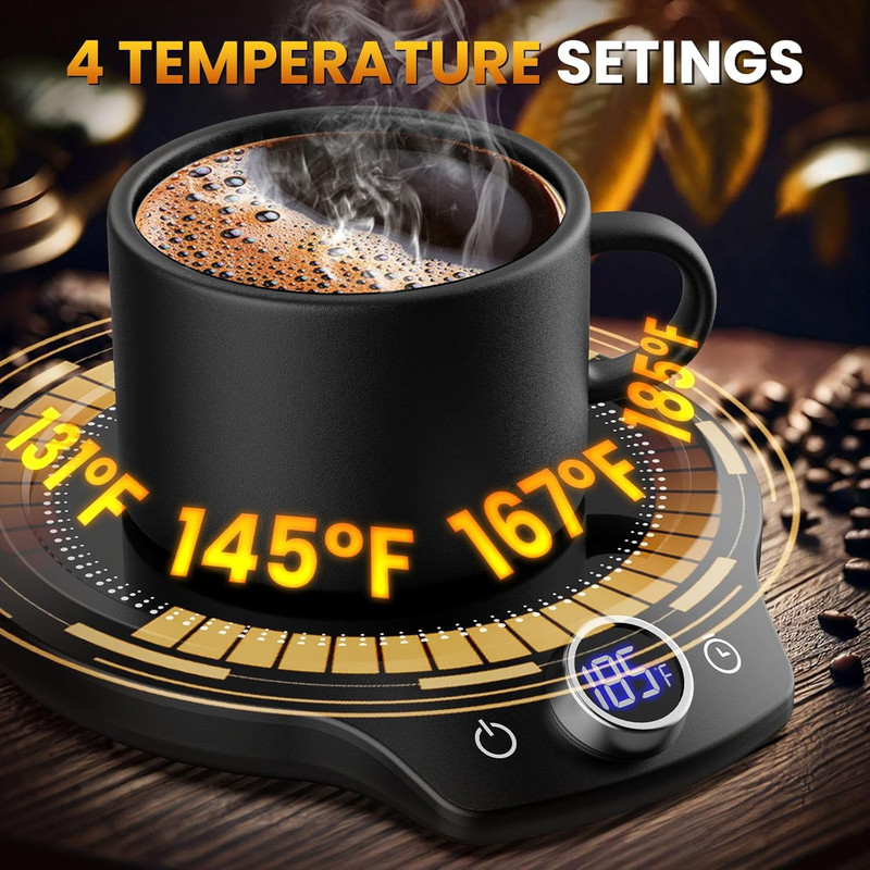 Fast Heating Mug Warmer - 4 Temp Settings & 1-12H Timer, Coffee Cup Warmer Plate gallery