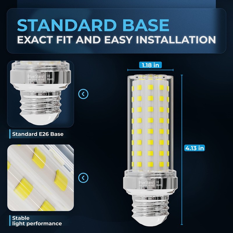LED Corn Light Bulbs 150W Eq 20W E26 6500K Daylight Super Bright Home Garage gallery