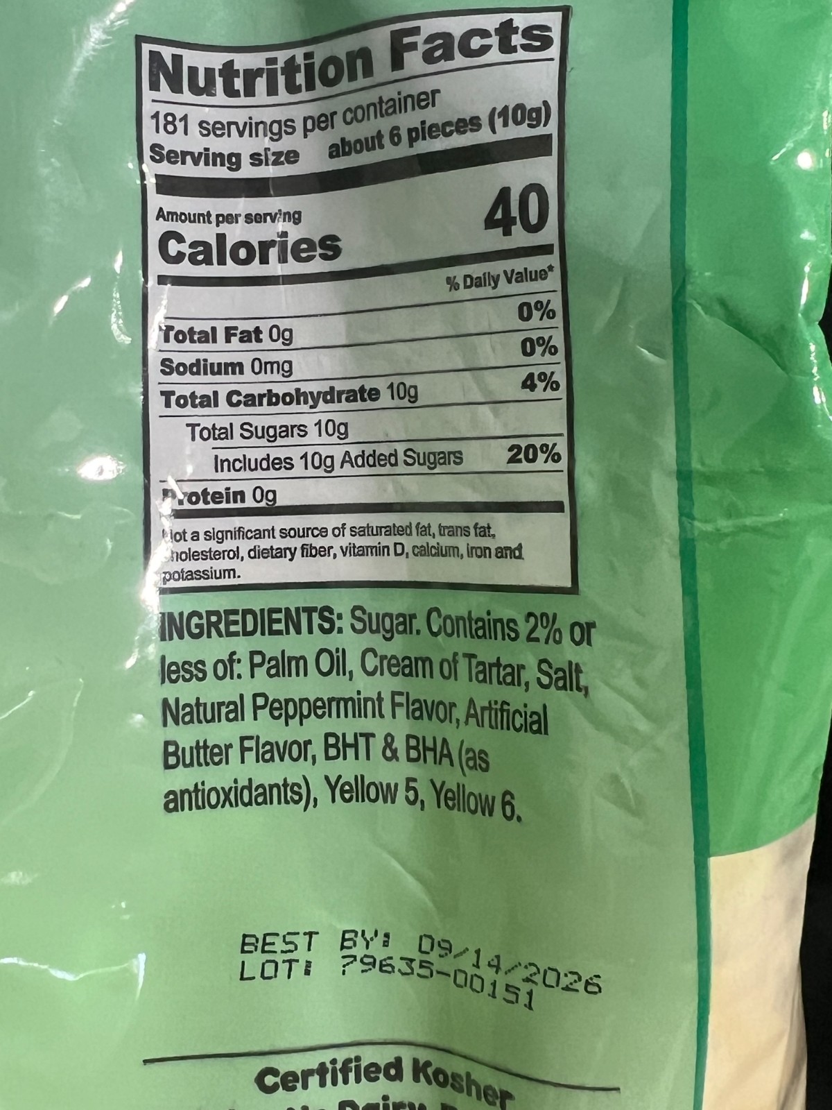 NEW Soft Butter Mints. 4 lb Bag. Certified Kosher. No Dairy, Fat, Or Gluten gallery