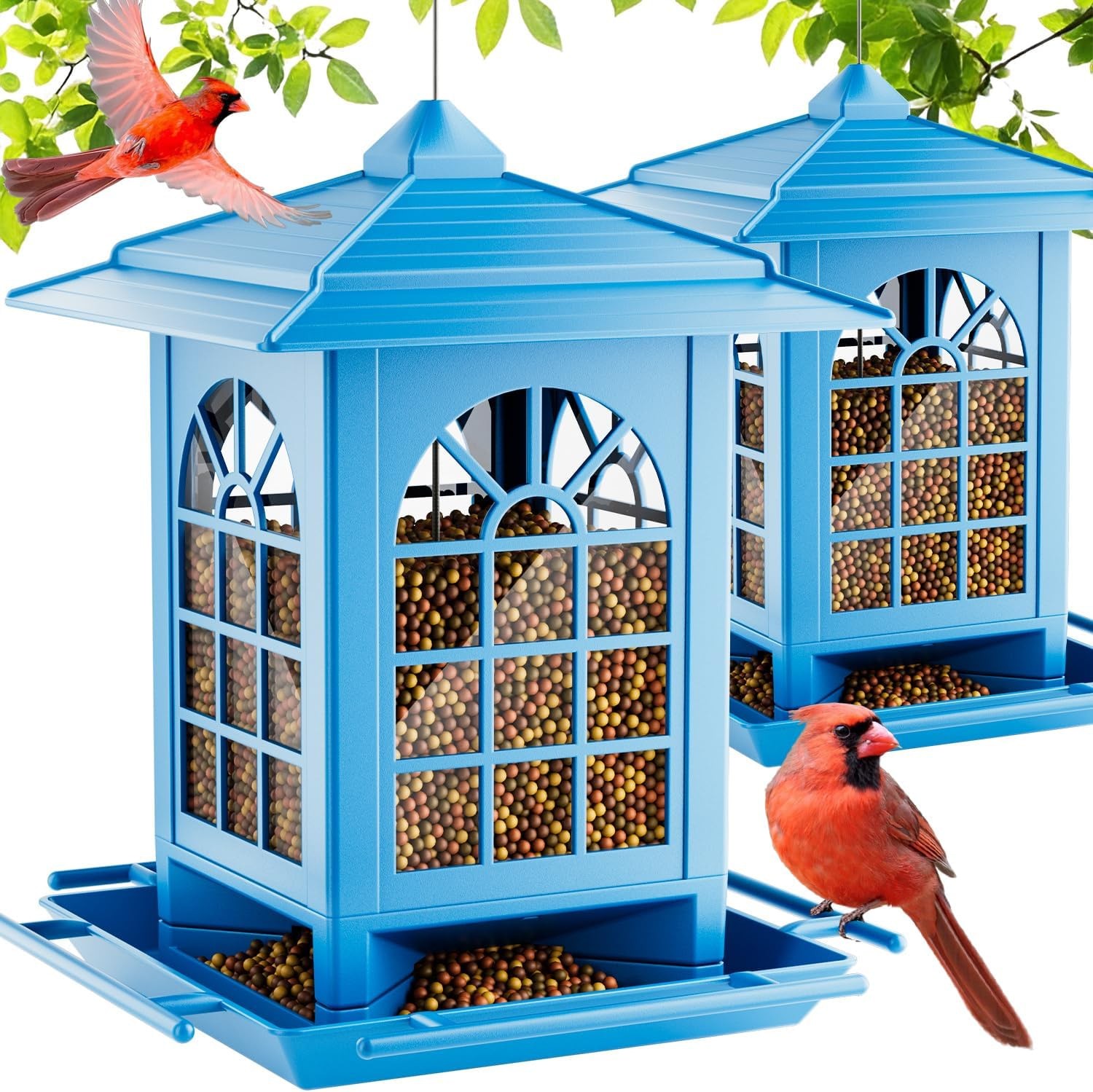 Birdream 2 Pack Bird Feeders for Outdoor Hanging, Assembly Required, 1-Min Ea... gallery