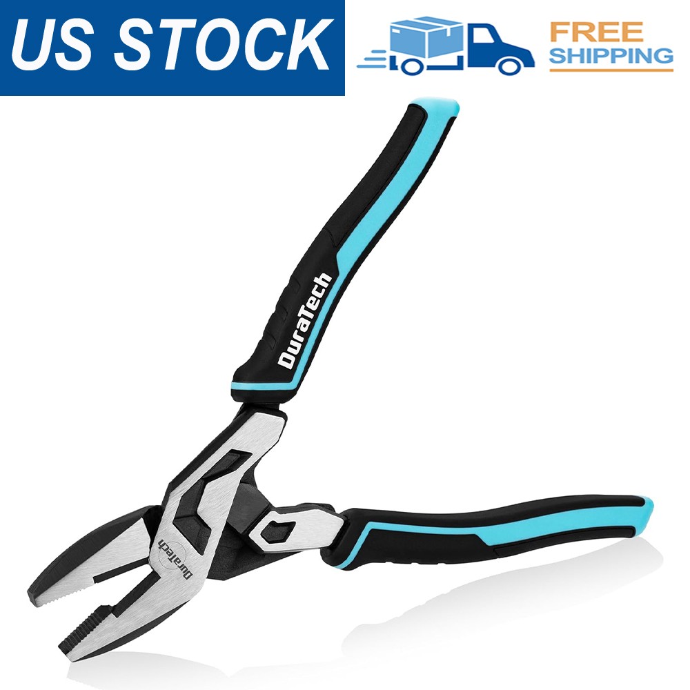 DURATECH 8-Inch Compound Lineman's Pliers Gen 2 Dual Pivot High-Leverage Design gallery