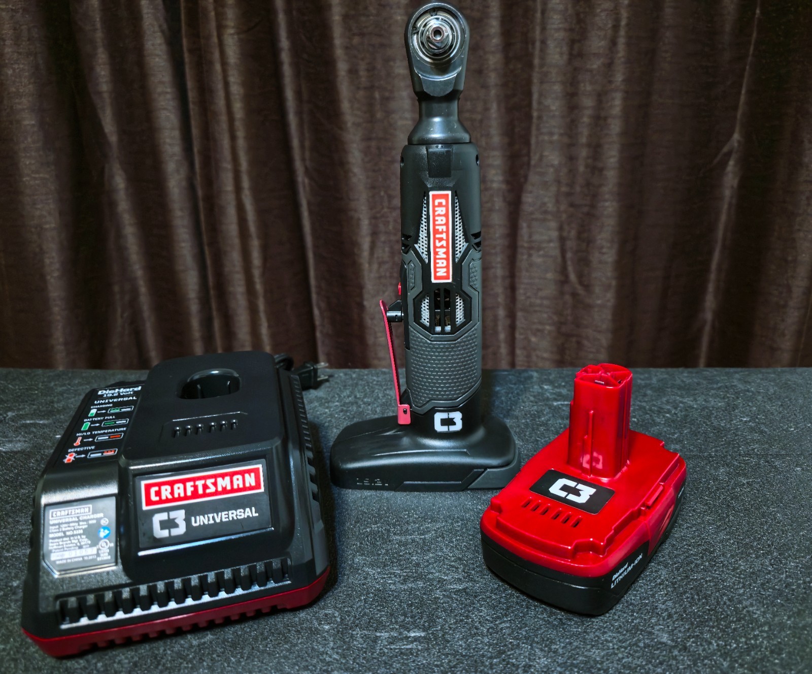 Craftsman C3 19.2V Max Access 3/8 Drive Auto Ratchet Charger + Battery 320.38596 gallery