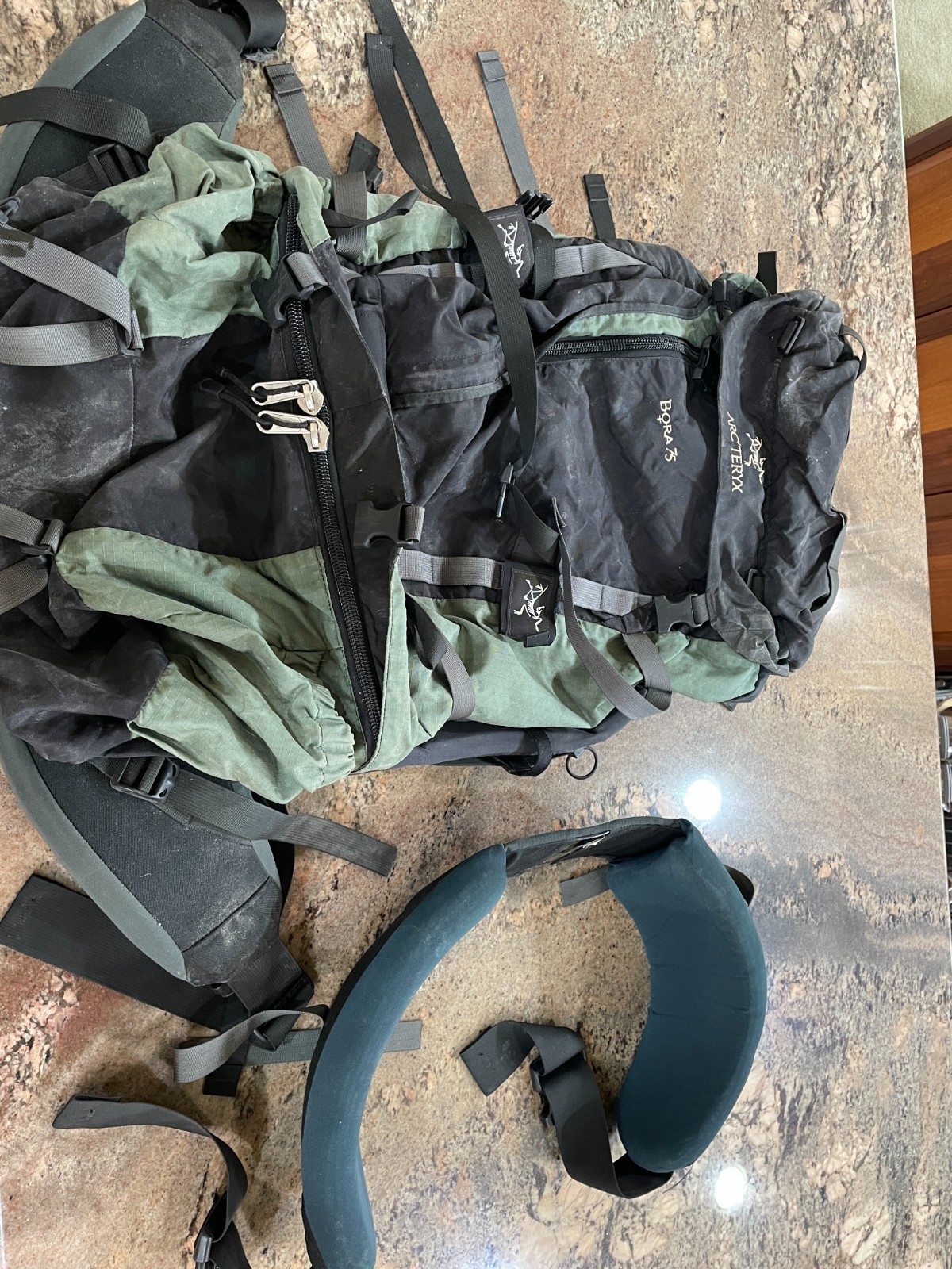 Arcteryx Bora 75 Used With 2 hip belts.