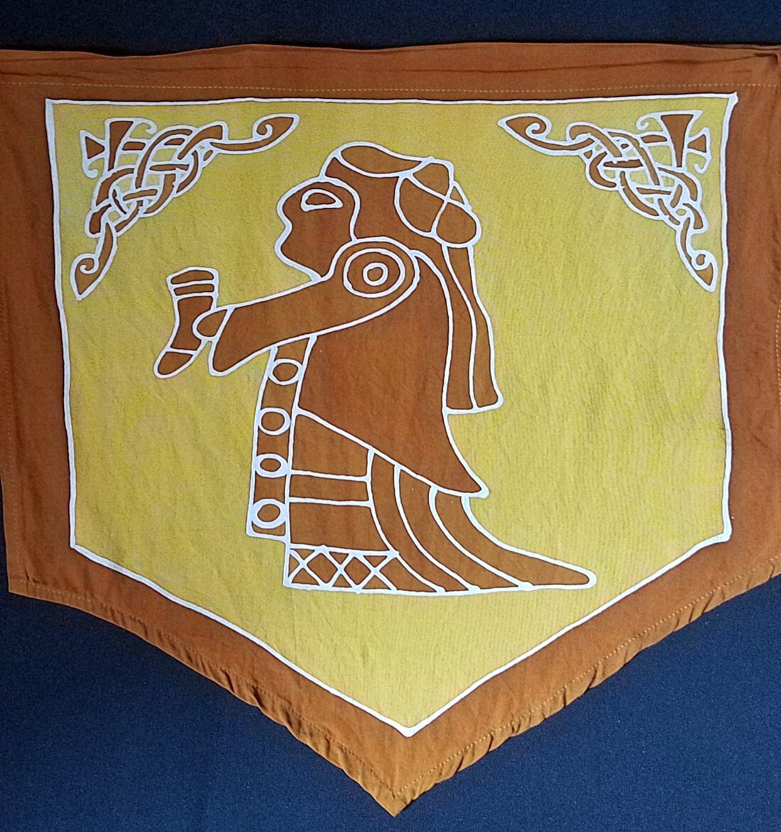 Valkyrie/Freya Flag - Viking, Odin, Thor, Norse, Heathen, Asatru. Batik Rayon gallery