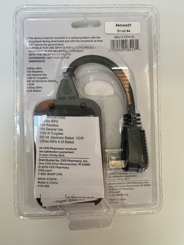 Merry Brite Mechanical Timer All Weather outdoor 2-8 Hours setting options New gallery