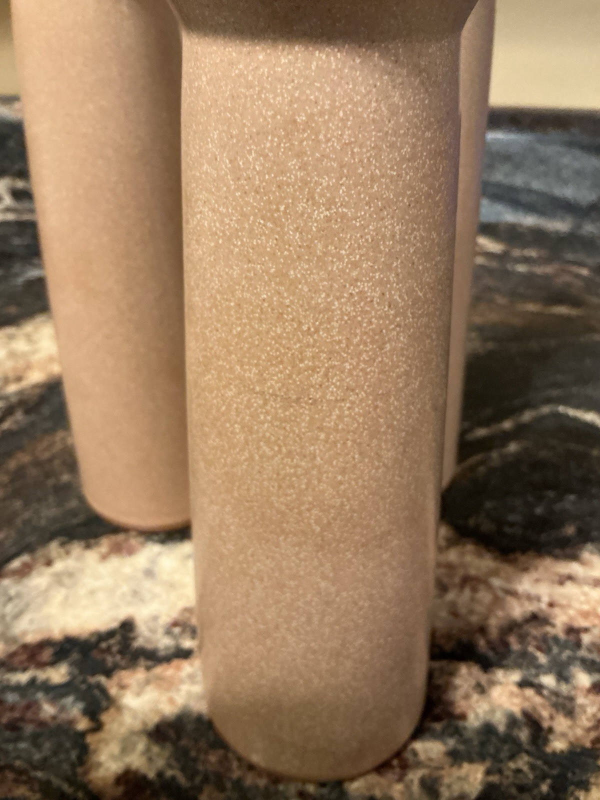TARGET Threshold 8” Ceramic Taper Candle Holders Tan Speckled Stoneware Set Of 6 gallery