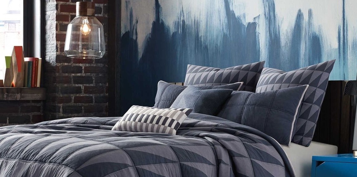 Studio 3B by Kyle Schuneman Atticus European Pillow Sham in Navy gallery