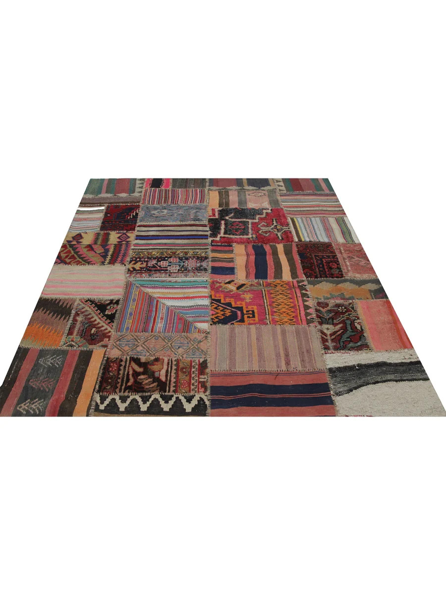 5x7 ft Patchwork Kilim Area Rug – Handmade Design – Free US Shipping gallery