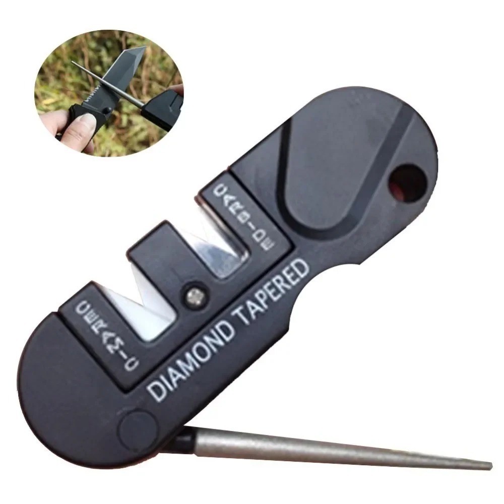 4-in-1 Portable Knife Sharpener – Tungsten Ceramic Carbide Pocket Tool for EDC gallery