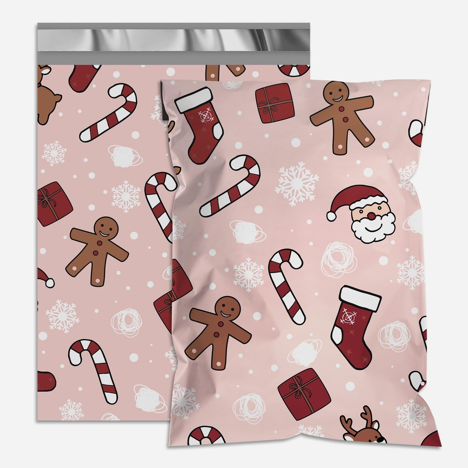 Poly Mailers 10x13 Inch 100 Pcs，Christmas printed Shipping Bags,2.4mil Th gallery