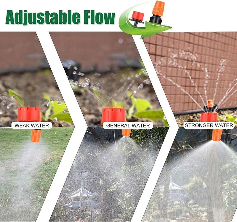 100ft Drip Irrigation System Garden Plant Self Watering Hose Micro Sprinkler Kit gallery