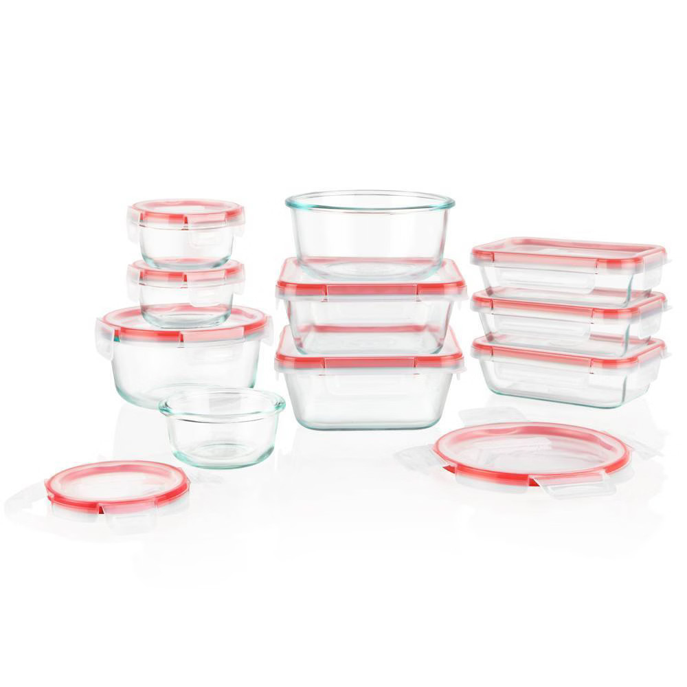 Pyrex 20pc Glass Freshlock Food Storage Set: Glass Containers with gallery