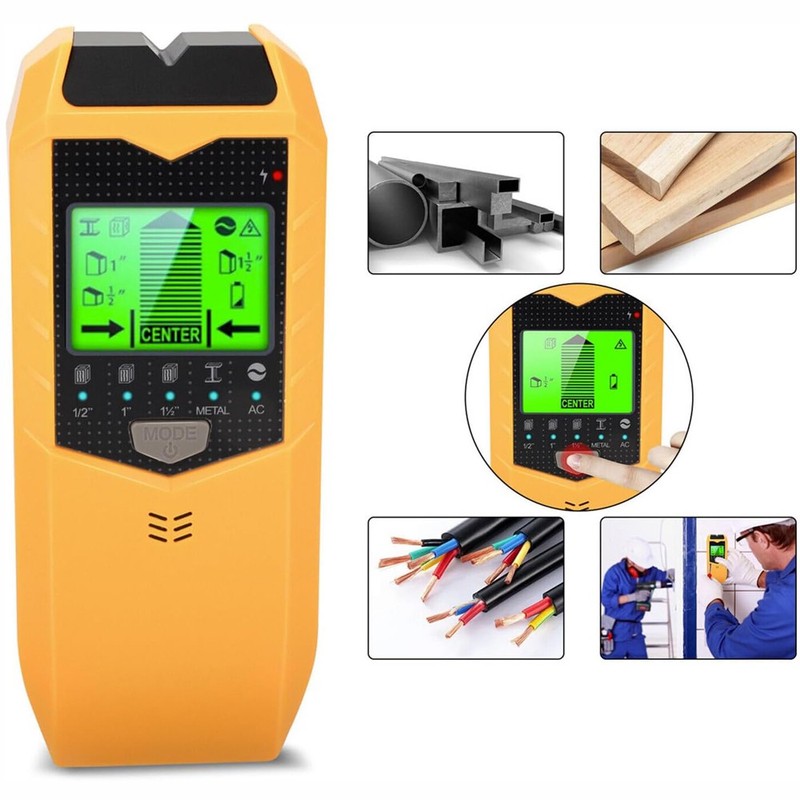 5 In 1 Stud Finder LCD Display Detector Wall Scanner For Wood AC Wire Metal Pipe gallery