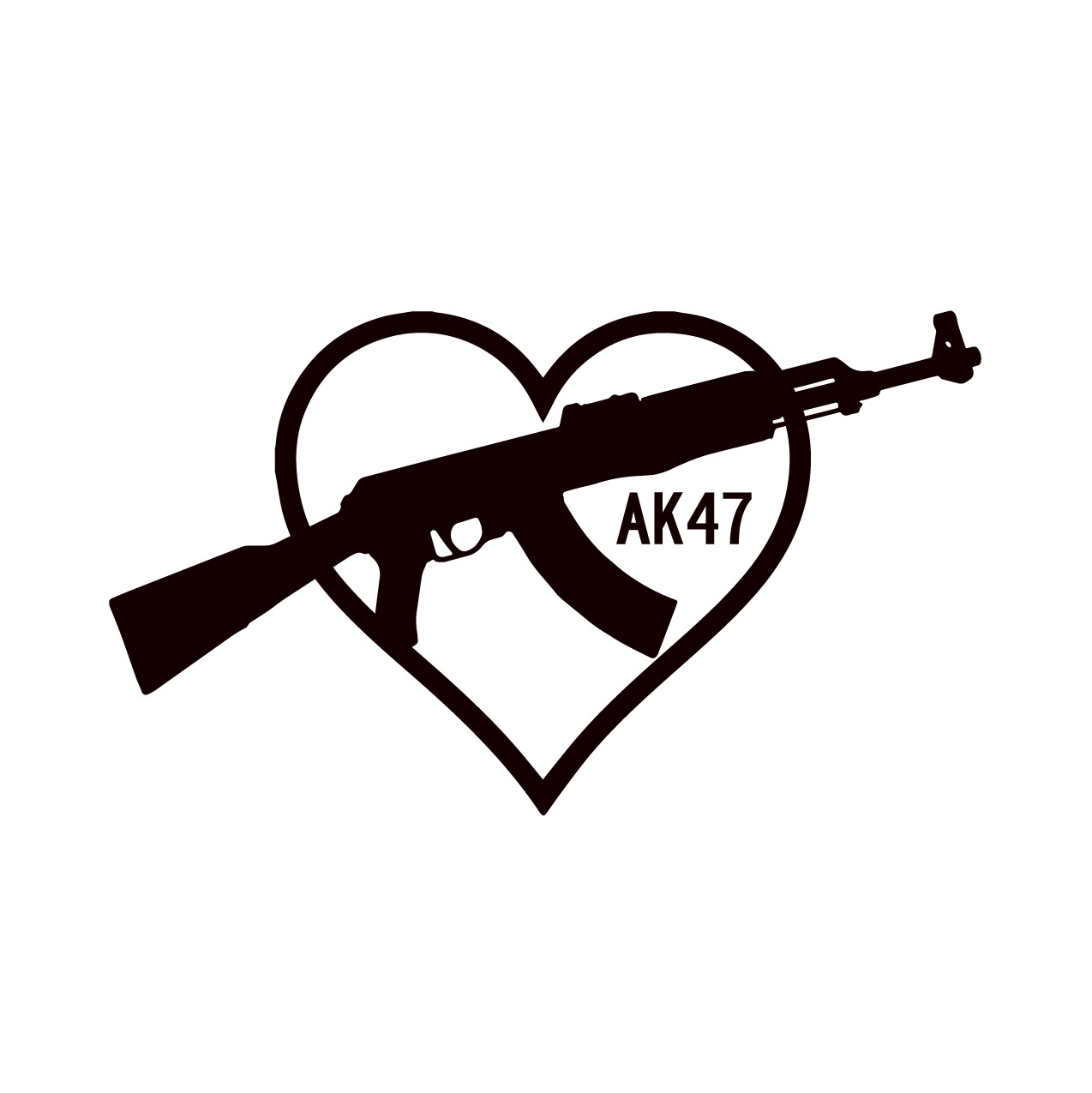6in AK47 Decal Window Sticker Car Gun Rights Second Amendment Love America AK gallery