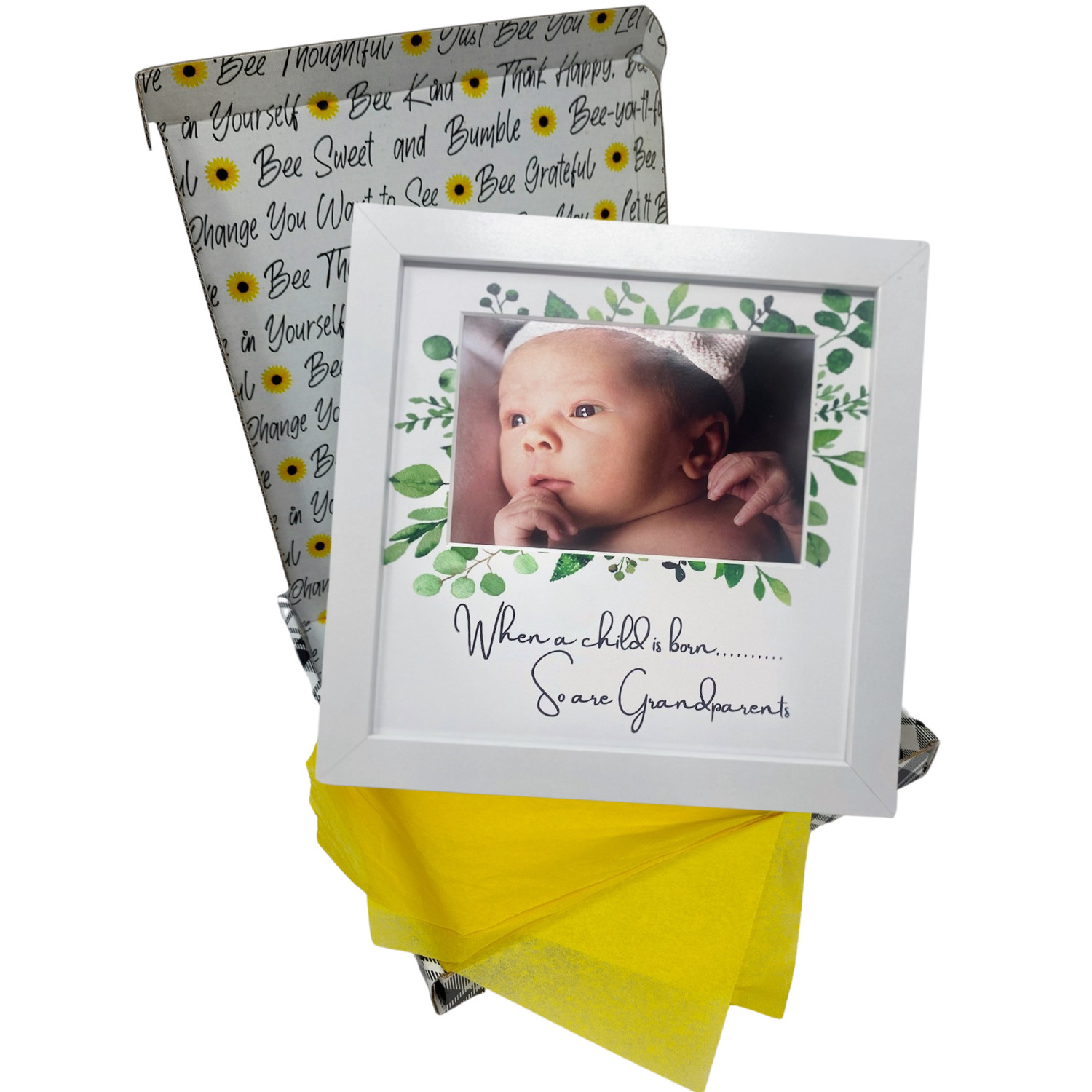 First Grandchild Picture Frame When a Child is Born So Are Grandparents Gift Box gallery