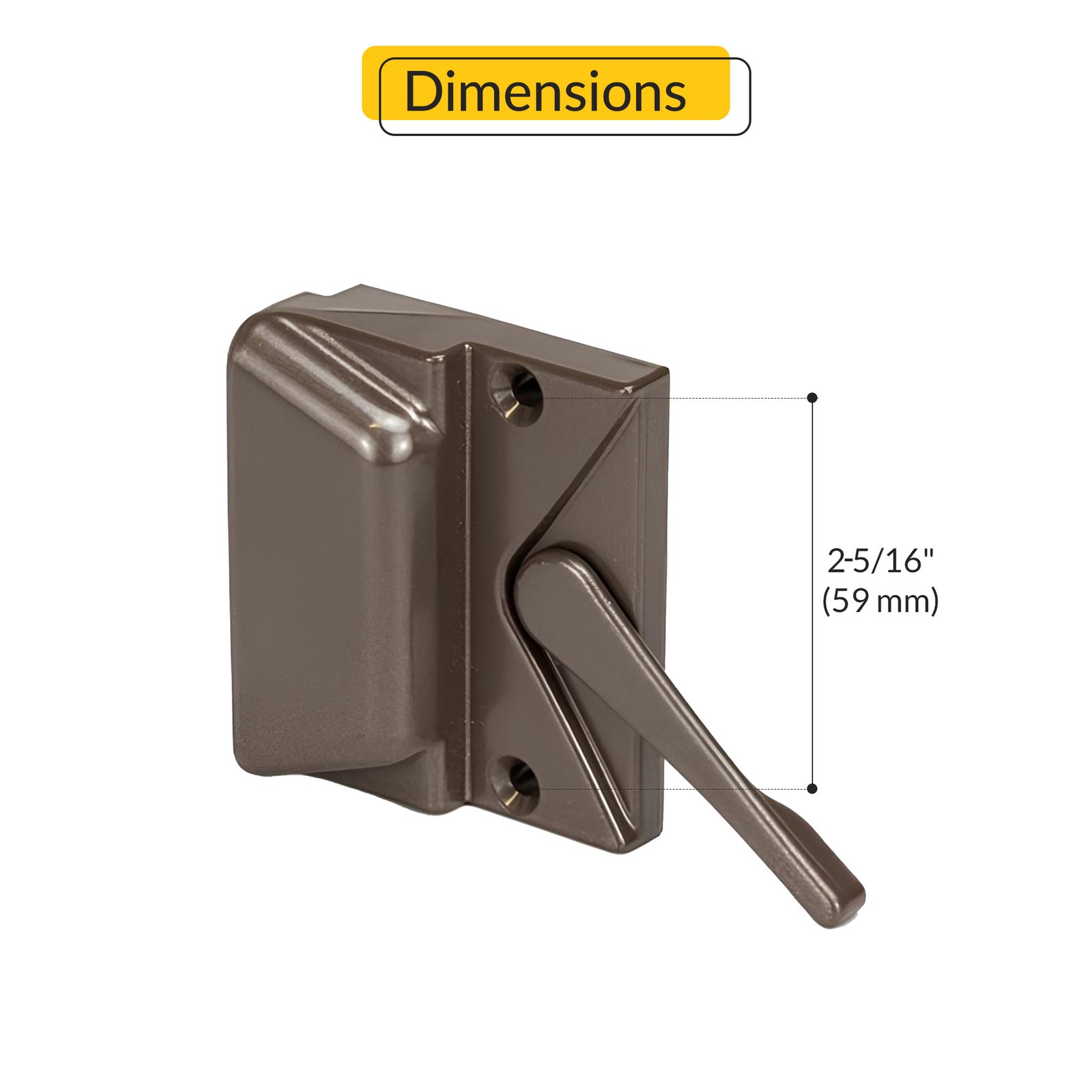 Brixwell Primary Sash Lock, 2-5/16" Hole Spacing, Die Cast Material, Non Handed gallery