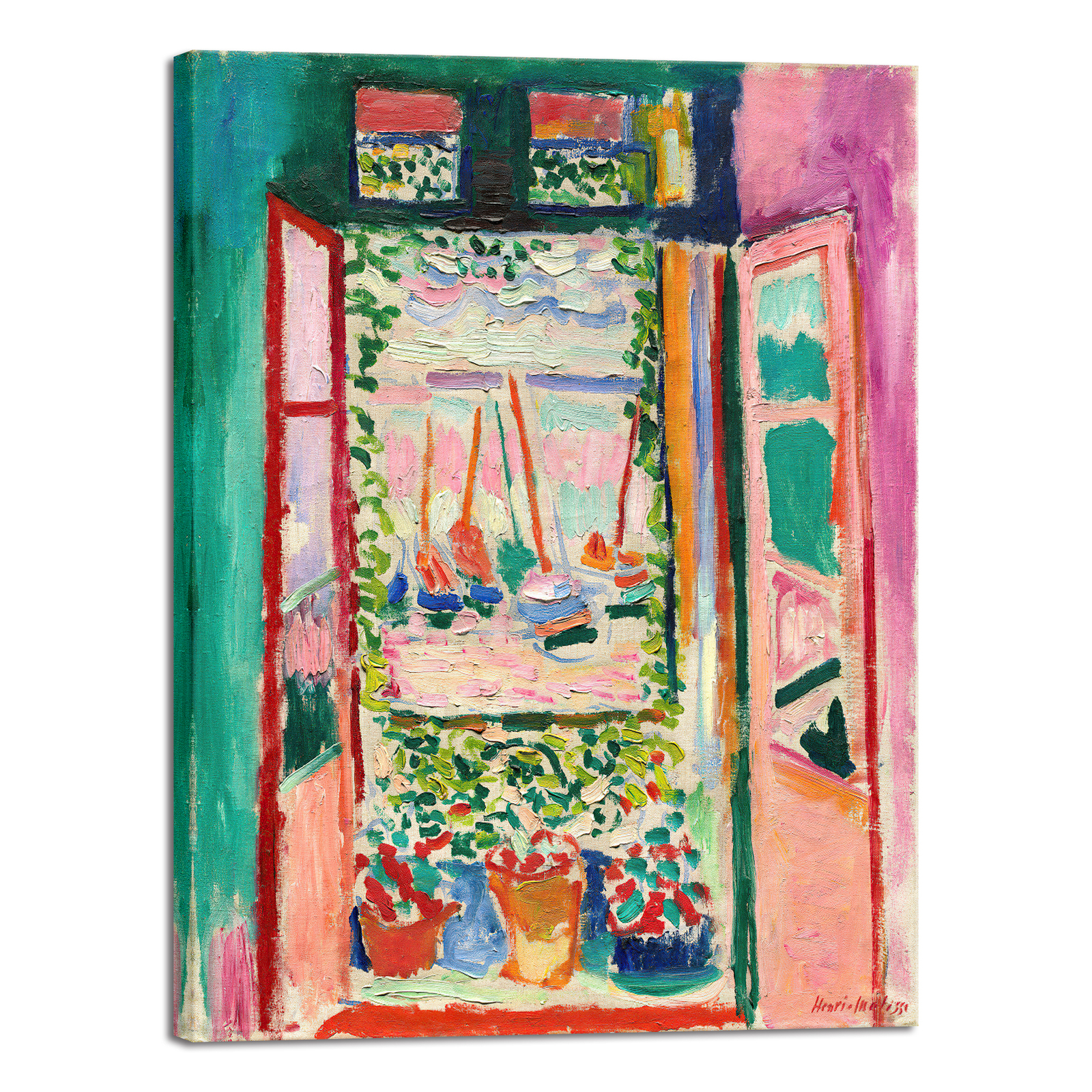 Canvas Open Window Collioure 1905 by Henri Mattise Abstract Colorful Prints Art gallery