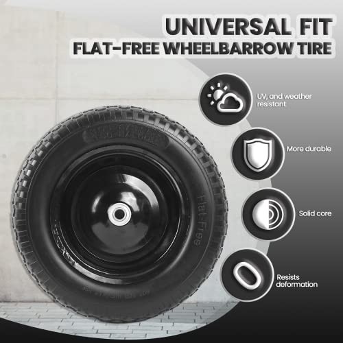 Solid 14.5" Flat Free Tire - Solid 4.80/4.00 gallery