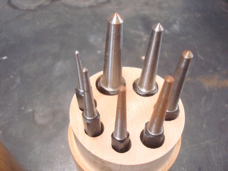 Vintage Starrett Center Punch Set (7) S264WB Square Grip 1/16" - 1/4" Free Ship! gallery