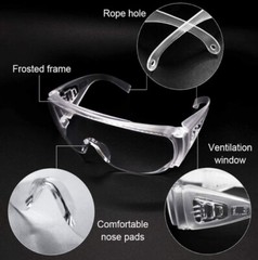 Clear Safety Goggles (3 PK): Multifunctional Goggles | Lightweight | Shock Proof