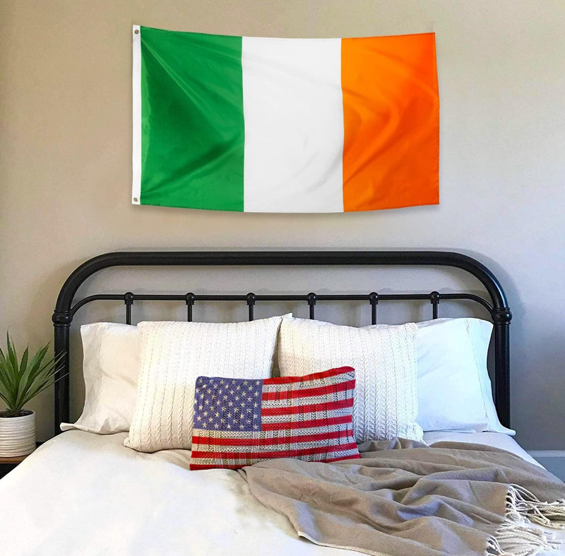 DANF Ireland Flag 3X5 Ft Thick Polyester, Fade Resistant, Brass Grommets, Canvas gallery
